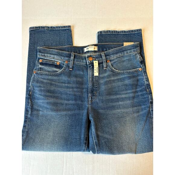 NEW Madewell Mid Rise Classic Straight Jeans Sz 31 - Picture 3 of 12